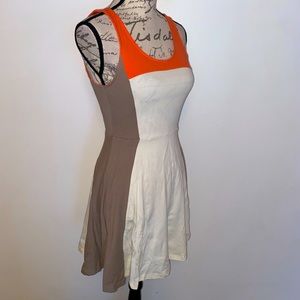 🧡🩶♦️NWT Express Colorblock Skater Dress🩶🧡